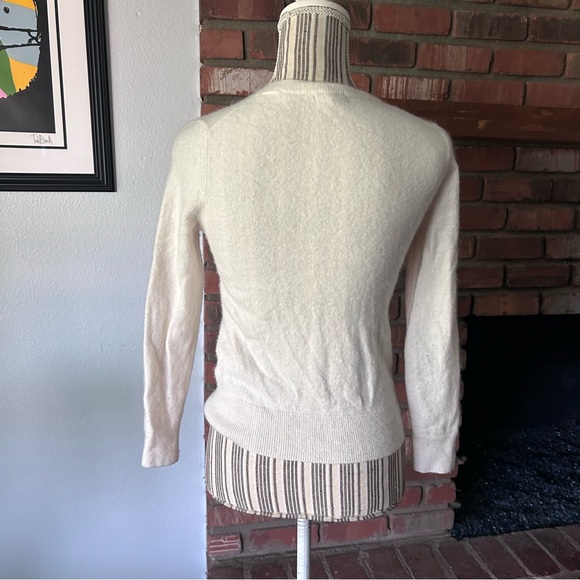 Quince Mongolian Cashmere Crewneck Sweater in Ivory Sz S - Picture 7 of 9